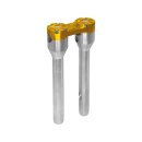 12" Clubstyle Straight Riser With Gold Clamp Silver