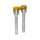 12" Clubstyle Straight Riser With Gold Clamp Silver