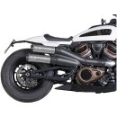 2 in 2 Sportster S Muffler Set Endcap Tracker Carbon Satin