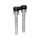 12" Clubstyle Straight Riser With Black Clamp Silver