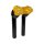 6" Clubstyle Pullback Riser With Gold Clamp Black