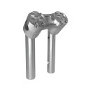 6" Clubstyle Pullback Riser With Silver Clamp Silver