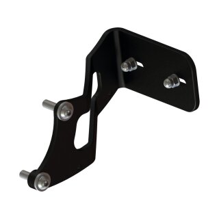 Medium Seitlicher Kennzeichenhalter Flat Black Powder Coated