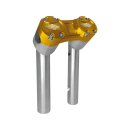 6" Clubstyle Pullback Riser With Gold Clamp Silver
