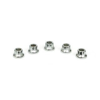CHROME 12 POINT NUT, 1/4-28 - 25 PACK