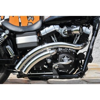 Rainbow Down Under Exhaust System , Without Heat Shield, Polished Smooth End Cap, 2,5" Polished