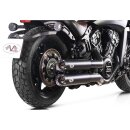 Double Slip-On Muffler Set Endcap Style Revolver Black Ceramic Coated