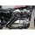 Firestarter Midcontrol Exhaust System , Polished Smooth Heat Shield, Polished Smooth End Cap, Black 2,5"