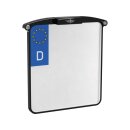 ALL-IN-ONE NANO License Plate Base Plate 3 in 1 and License Plate Light, Austria Size Black Anodized