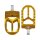 MX V2 Passenger Pegs Gold Anodized