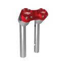 8" Clubstyle Pullback Riser With Red Clamp Silver