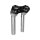6" Clubstyle Pullback Riser With Black Clamp Silver