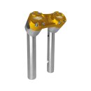 8" Clubstyle Pullback Riser With Gold Clamp Silver