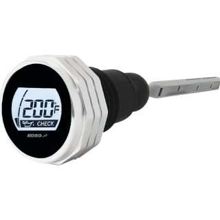 Temperature LCD Oil Dipstick 17- Milwaukee Eight Touring Silver