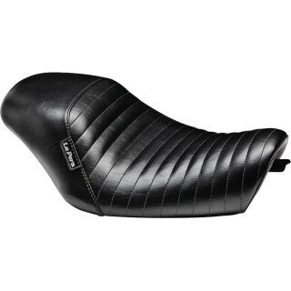 Bare Bones Solo Seat Pleated Stitch Black Vinyl