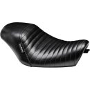 Bare Bones Solo Seat Pleated Stitch Black Vinyl