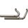 Top Chopp Staggered Exhaust System , Raw Hole Heat Shield, Polished Smooth End Cap, 2,5" Outline