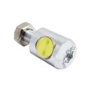 Round LED License Plate Light Chrome