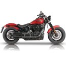 Double Slip-On Auspuff Schalldämpfer Set chrom für Harley FXST Softail 20-22 E5