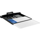 ALL-IN-ONE MICRO License Plate Base Plate 3 in 1 and License Plate Light, German Size 200x220mm Black Anodized