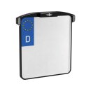 ALL-IN-ONE MICRO License Plate Base Plate 3 in 1 and License Plate Light, German Size 200x220mm Black Anodized