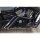 Firestarter Exhaust System , Polished Smooth Heat Shield, Polished Smooth End Cap, Black 2,5"