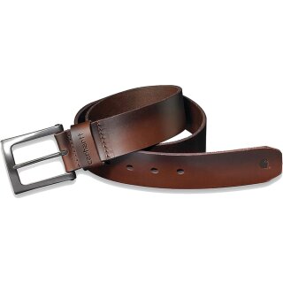 Burnished Leather Box Buckle Belt