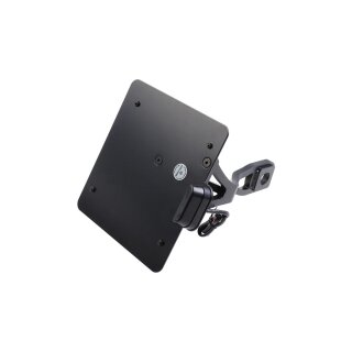 Sidemount License Plate Bracket Kit Germany 180 x 200 mm Black Powder Coated