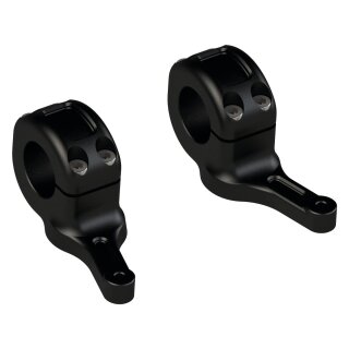 Flat Riser Kit For 28,6 mm handlebars Gloss Black Powder Coated