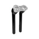 10" Clubstyle Pullback Riser With Silver Clamp Black