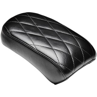 Bare Bones Pillion Pad Diamond Stitch Black Vinyl