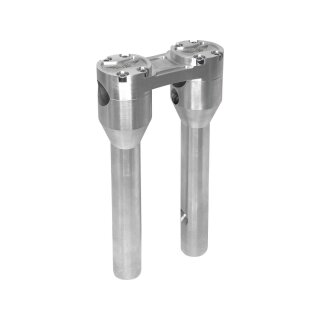 8" Clubstyle Straight Riser With Silver Clamp Silver
