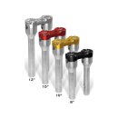 10" Clubstyle Straight Riser With Red Clamp Black