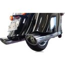 Double Slip-On Muffler Set Endcap Style Banger Chrome