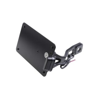 Sidemount License Plate Bracket Kit France V2 210 x 130 mm Black Powder Coated
