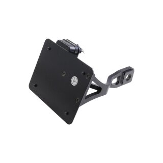 Sidemount License Plate Bracket Kit Swiss 180 x 140 mm Black Powder Coated