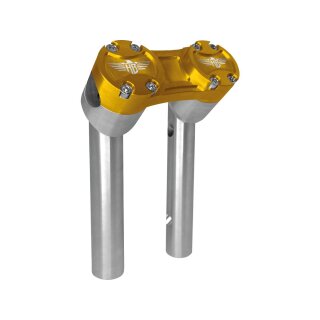 6" Clubstyle Pullback Riser With Gold Clamp Silver