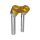 6" Clubstyle Pullback Riser With Gold Clamp Silver