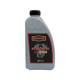 Motorcycle Engine Oil SAE 20W50 12 x 1 Liter (1.057 qt.)