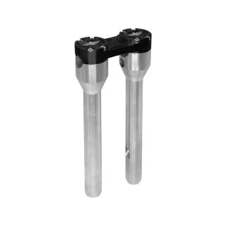 12" Clubstyle Straight Riser With Black Clamp Silver