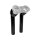 6" Clubstyle Pullback Riser With Silver Clamp Black