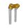 10" Clubstyle Pullback Riser With Gold Clamp Silver