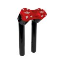 8" Clubstyle Pullback Riser With Red Clamp Black