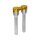 10" Clubstyle Straight Riser With Gold Clamp Silver