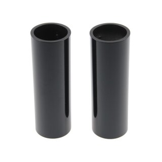 Upper Fork Cover Short Version, use with OEM Headlamp Mask and relocated OEM Turn Signals Black Gloss Powder Coated
