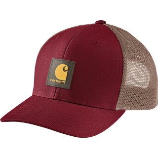 Rugged Flex Twill Mesh-Back Logo Patch Cap Carhartt Burgundy