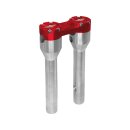 8" Clubstyle Straight Riser With Red Clamp Silver
