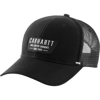 Canvas Mesh-Back Crafted Patch Cap Black