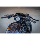 Flat Riser Kit For 1" handlebars Gloss Black Powder Coated