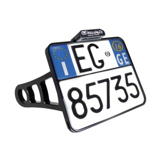 Side Mount License Plate Kit Italy specification 177x177mm Black Anodized